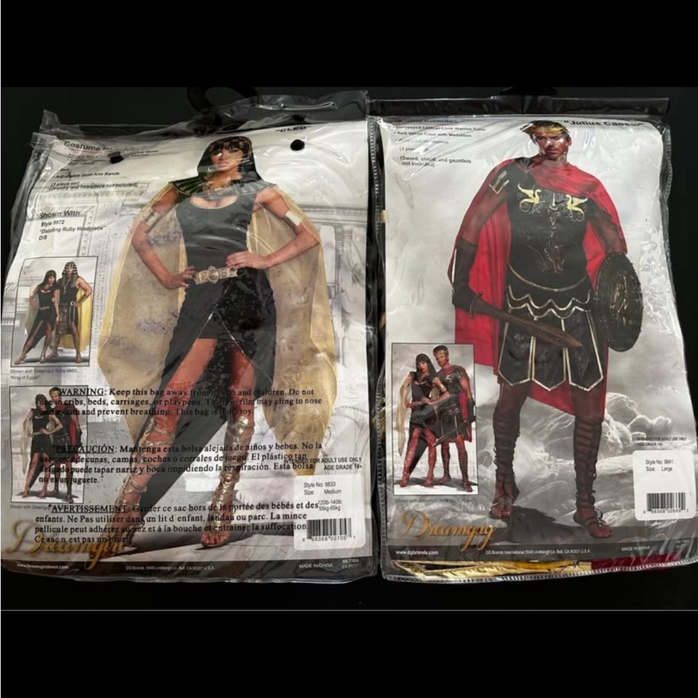 Adult Halloween Costume Set - Cleo and Julius Caesar